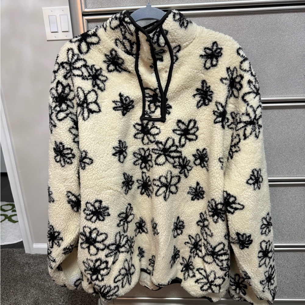 SALE Parke Pullover Floral Fleece XXL